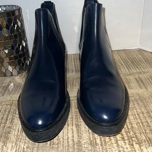 Alexander Wang patent leather ankle boot dark navy blue in color.  Sz. 39:8 us.